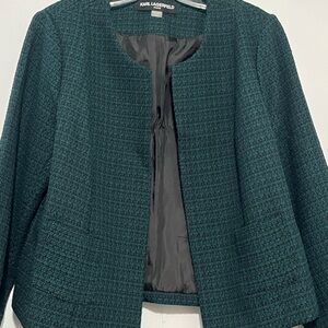 Karl Lagerfeld Women's Green Teal Blazer
